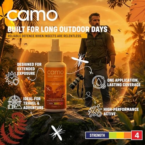 CAMO Maximum Protection Insect Repellent Spray – 30% Citriodiol (PMD) – Long-Lasting Defence Against Mosquitoes, Midges & Biting Insects – DEET-Free, Plant-Based Protection – for Travel & Outdoor Use — view 3
