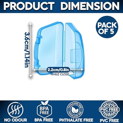 ARIATI Portable Toothbrush Head Covers – 5 Pack Travel Toothbrush Protector Cases, Hygienic Storage Caps for Home, Camping, Hiking, Business & Outdoor Trips – 5 Colours — view 2
