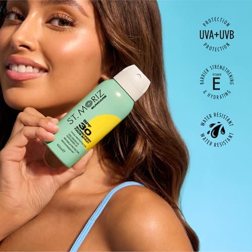 St Moriz Suncare SPF 30 Sunscreen Face Spray | UVA & UVB Invisible Protection SPF 30 Sun Protection Face Mist with Vitamin E | Wear Under or Over Makeup | Dermatologically Tested | Vegan | 100ml — view 3