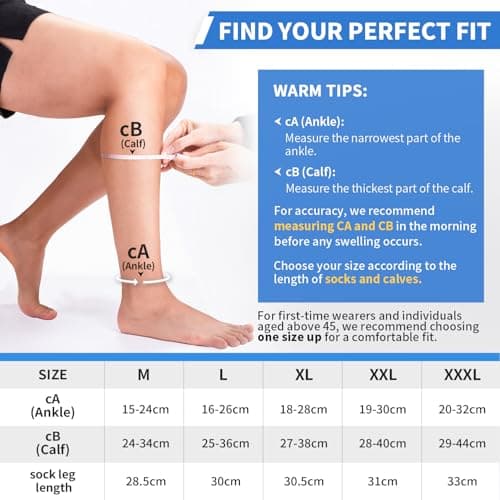CAMBIVO Compression Socks for Women & Men, Open Toe, 20-30 mmHg — view 4