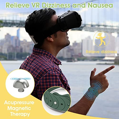 Motion Sickness Bands/Adjustable Acupressure Wristbands/Relief Waterproof Band for Nausea Morning Sickness,Motion Sickness（2Pairs Northern Blue） — view 3
