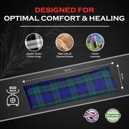 Kalore microwavable Neck and Shoulder Wrap - Relaxing Lavender Heat bag - Tartan Cotton Fabric — view 5