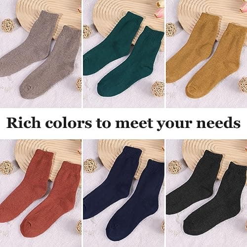Fanshiontide 6 Pairs Women Thermal Socks, Winter Cozy Socks, UK Size 4-8 — view 5