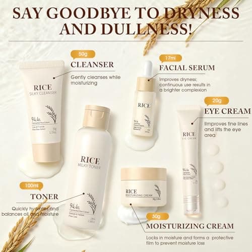 Rice Korean Skincare Set 11Pcs, Travel Skincare Set, Woman Christmas Gift — view 6