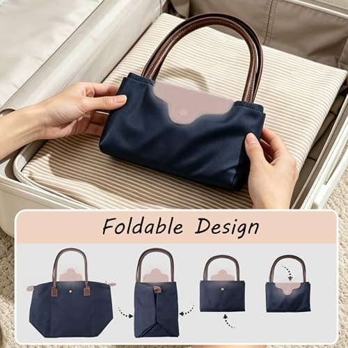ZhengYue Nylon Tote Bags for Women with Zip Large Foldable Womens Handbags — view 6