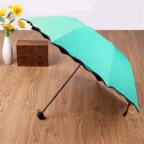 Maibar Sun Umbrella for Women UPF 50 UV Umbrella spf 50 Compact Lightweight Mini Umbrellas Flower (Z-Mint Green) — view 2