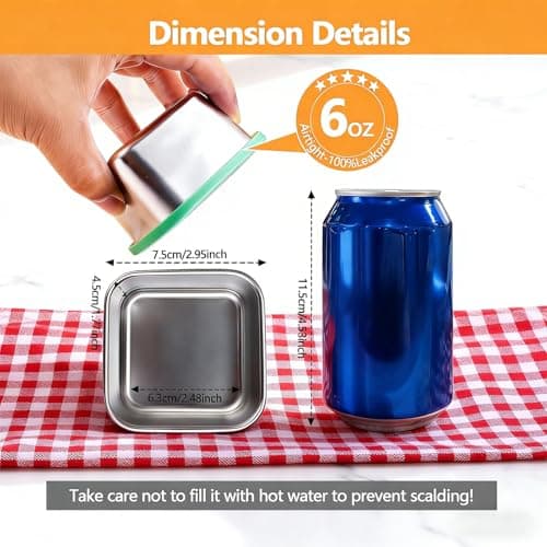 EeSkap 8 Pack 6oz Snack Box Containers with Silicone Lids — view 4