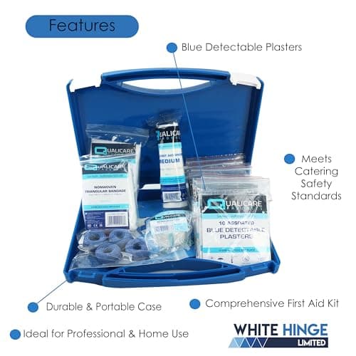 bumbur Catering First Aid Kit - Kitchen Safety Protection Blue Plasters & Dressings — view 2