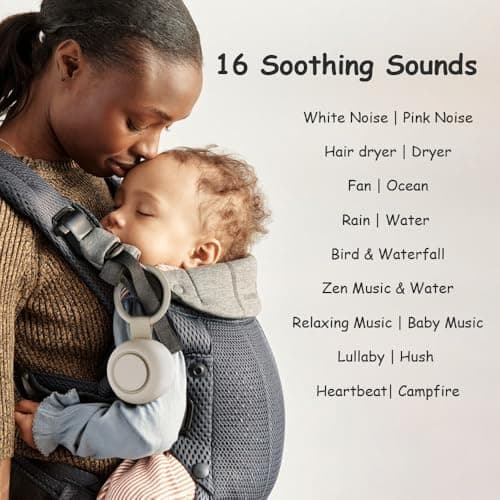 Portable Sound Machine for Baby Adult | Sleep Soother for Stroller Car Seat | 16 Soothing Sounds | Rechargeable | Timer | Memory Function | White Noise | Shush |Travel | Registry Gift | Putty — view 2