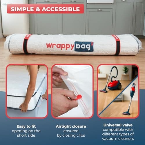Wrappybag Mattress Vacuum Bag - Storage Bag for Moving House Single — view 3