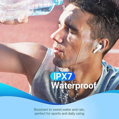 Wireless Earbuds, Bluetooth 5.4 Headphones In Ear with Charging Case, 48H Playtime Bluetooth Earphones with ENC Noise Cancelling Mic, IPX8 Waterproof Sports Wireless Headphones for iPhone/Samsung/iOS — view 5