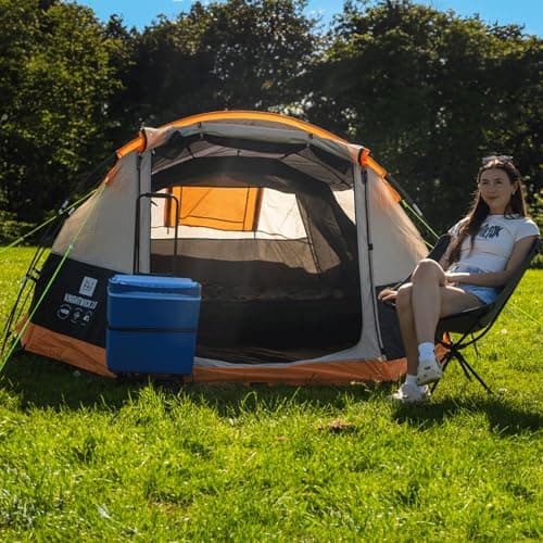 OLPRO Knightwick 3.0 3-Person Camping Tent – Waterproof 5000 mm Tunnel Tent with Sewn-In Groundsheet & Porch Storage – Lightweight Festival & Weekend Camping Dome Tent — view 4