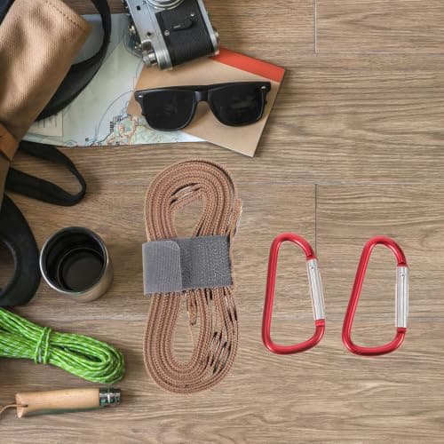 Camping Tent Rope Clothesline Strap with Sticky Band Brown — view 6
