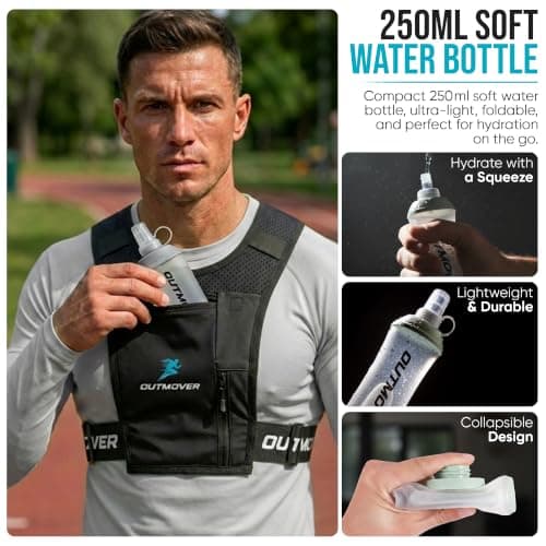 OUTMOVER Soft Flask 500ml Collapsible Water Bottle — view 4