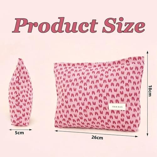 KNUIUYY Cosmetic Bags for Women, Corduroy Toiletry Bag, Travel Toiletry Bag, Multifunctional Travel Makeup Bags with Metal Zipper, Wash Organizer Pouch for Women Girls — view 2