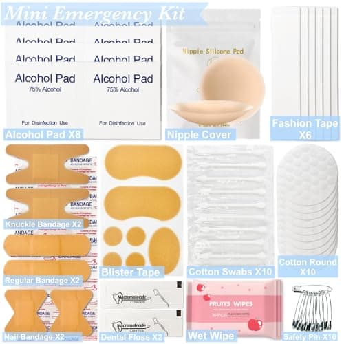 ARK Survivor Women's Wedding Emergency Kit 39 Essential Items for Brides Team Bride All in One Travel Kit Personal Care Women's Travel Set (Sky Blue) — view 5