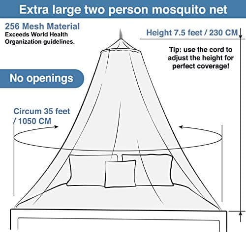 Mosquito Net for Queen & King-Size Bed - Fully Enclosed Bed Canopy — view 6