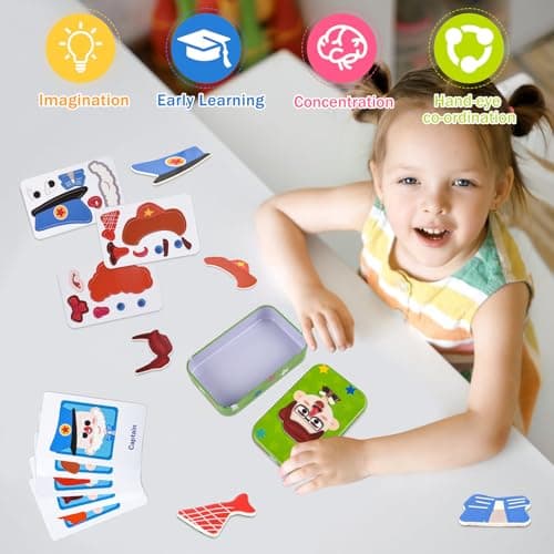 ASTARON Magnetic Puzzle for Toddlers, 29 pcs Puzzles Portable Travel Toys for Kids, Plane Car Activities Educational Learning Toy Birthday Gifts for Boys — view 5