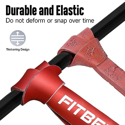 FitBeast Pull Up Bands Set, 2 Different Levels Resistance Band Pull Up for Calisthenics, Bodyweight Training, Muscle Toning, Yoga, Stretch Mobility, Pull Up Assistance Bands (Yellow Red 5-35 LBS) — view 3