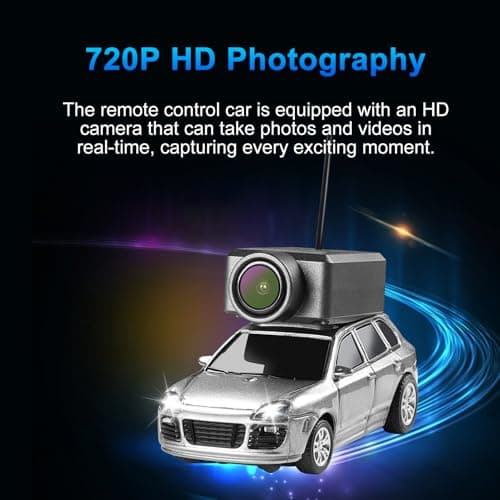 Hylukon 1:64 Scale WL Mini RC Drift Car, Remote Control Car with 720P HD WiFi Camera, Gyro, Ambient Lights, and VR Mode, Mini APP Controlled Toy Vehicle for Teens — view 2