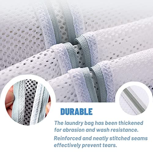 Mesh Laundry Bags, 2pcs Mesh Laundry Bag for Washing Machine, Laundry Bags with Zips, Delicates Wash Bag for Laundry, Socks, Blouse -30 x 40cm — view 6