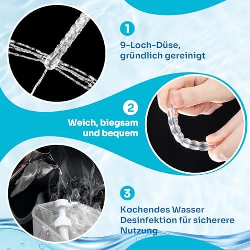 Reusable Vaginal Cleaning System, 300 ml Vaginal Shower for Women, Men, Shower with Manual Pressure, Enema Set for Intestinal Enema Syringe with 3 Nozzle Tips, Suitable — view 5