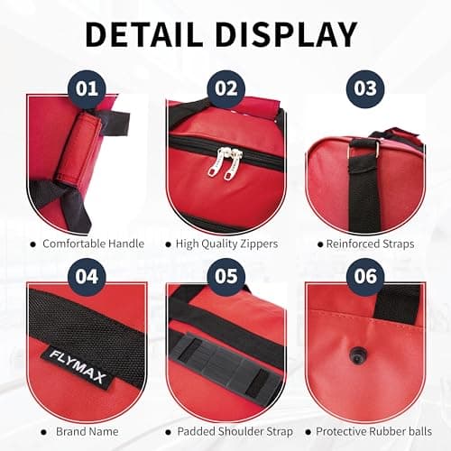 40x20x25 Ryanair Cabin Bag Lightweight Underseat Onboard Carry On Hand Luggage Flight Bag Holdall Duffle - Foldable 0.5kg 20L Red — view 3