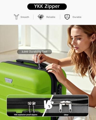 COOLIFE 20 Inch Carry On Suitcase for EasyJet, ABS+PC, Hardshell, Durable — view 4