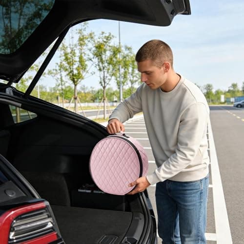 Genérico Electric Vehicle Cable Holder Waterproof Shock Resistant with Carry Handle Travel Cable Charger for Electric Car Garage Travel Camping — view 2