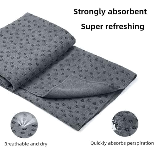 Oaygat Yoga Towel Sweat Absorbent Non-slip Yogas Towel Quick-drying yoga mat cloth Hot Yoga Towels Breathable Yoga Mat With Mesh Carrying Bag — view 4