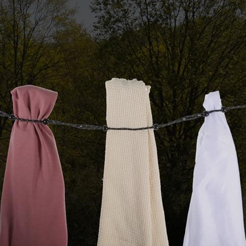 Portable Travel Clothesline Compact Lightweight Camping and Travel Clothesline 12 Beads 9.8 Feet for Indoor Hotels Backyard Outdoor Cruise Ships Camping Travels — view 6