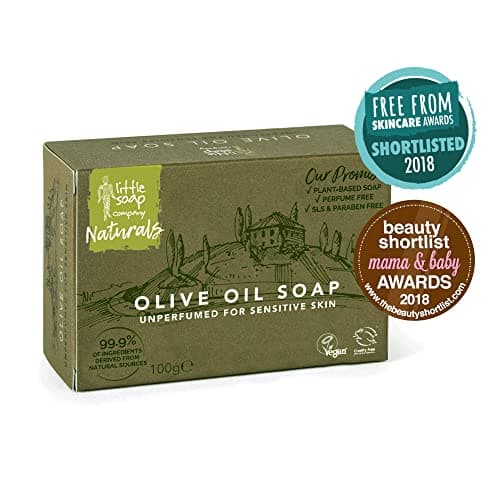 Little Soap Company Olive Oil Soap Bar, 100g | Unperfumed, Natural, Vegan, Cruelty-Free & Eco Friendly | Body, Face & Hand Soap Bar for Sensitive Skin | Nourishing Olive Oil, No SLS & Parabens — view 2