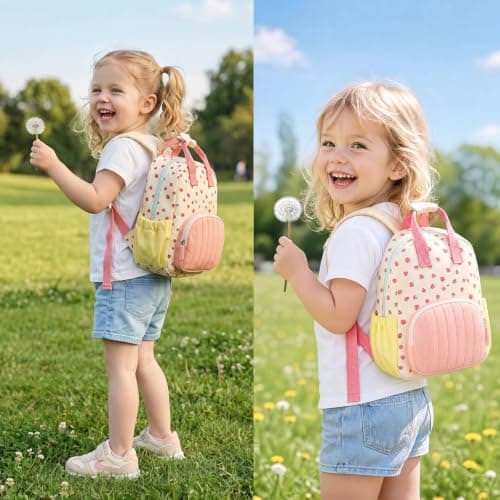 GAGAKU Toddler Backpack for Girls - Kids Backpacks Mini Children Backpack 2-4 years Cartoon Breathable Comfortable Preschool Kindergarten Elementary Rucksack Travel Bag - Pink Strawberry — view 2