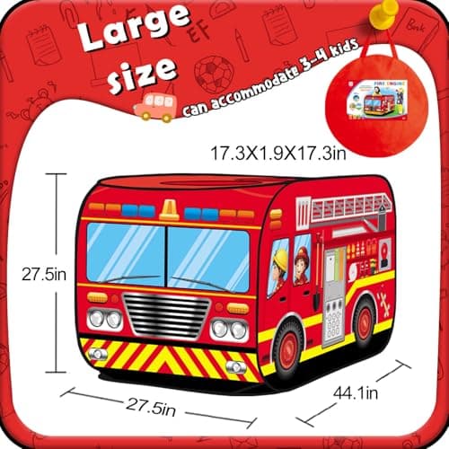 Britik Toys for 3-8 Year Old Boys Pop Up Truck Car Tent Kids Play Tent — view 3