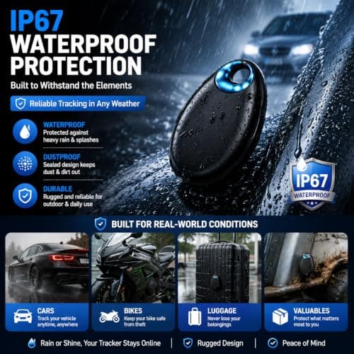 GPS Tracker for Vehicles,Mini Car GPS Tracking Device with Real-Time Location,No SIM Required, No Monthly Fee or Subscription,Hidden Anti-Theft GPS Locator for Cars,Luggage,Compatible with iOS&Android — view 6