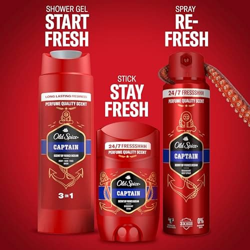 Old Spice Travel Bag Gift Set: Captain Deodorant Stick & Shower Gel — view 6