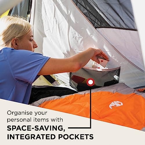 Coleman Bedrock 2 Tent, a compact 2 man dome tent, a light 2 person camping and hiking tent, 100% water-proof, sewn in groundsheet, a compact and light trekking tent which can be put up quickly, Grey — view 5