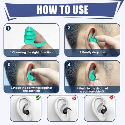 3 Pairs Waterproof Swimming Ear Plugs Reusable Silicone — view 4