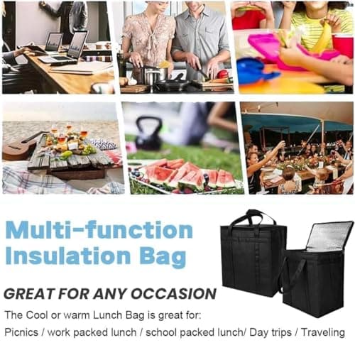 18L Insulated Cooler Bag,Reusable Leakproof Thermal Food Tote — view 6