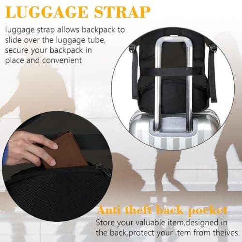MATEIN Laptop Backpack 17.3" Large Travel Backpack with Laptop Compartment — view 5