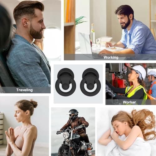 Quite Silicone Earplugs Soft Reusable with Storage Case, Noise Reducing Ear Plugs for Sleeping, Travel, Work, Concerts & Swimming, Comfortable Noise Cancelling Earplugs — view 4