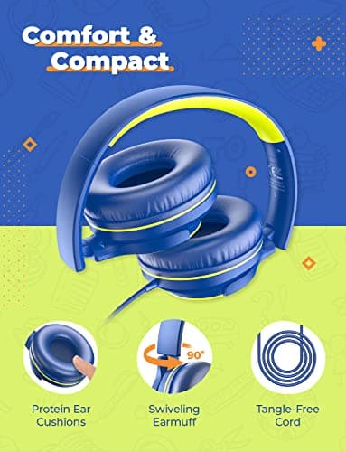 iClever HS22 Kids Headphones Wired 2 Pack with Sharing Splitter — view 5