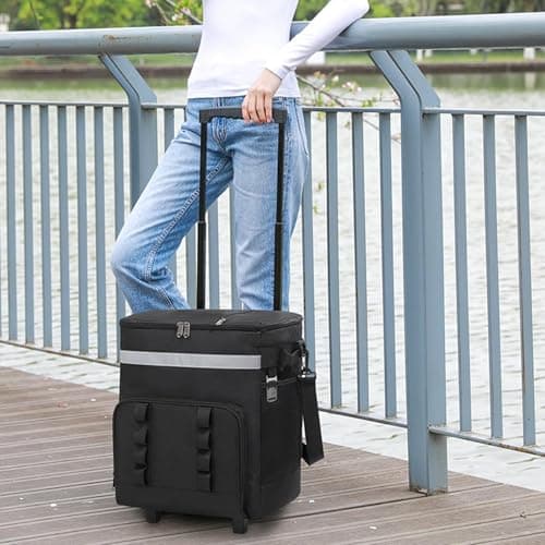 Rolling Cooler Bag with Wheels Handle Large Box — view 4