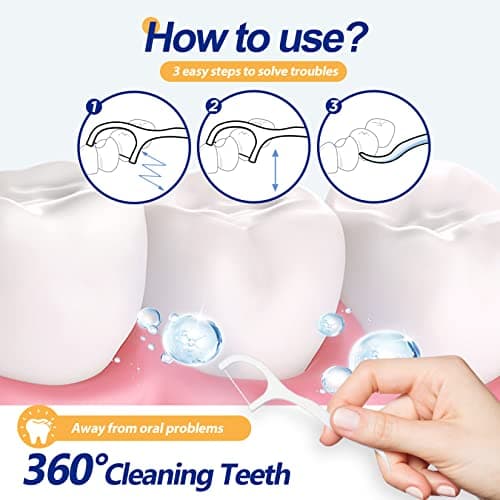 Dental Floss Picks 200 Count,2-in-1 Disposable Flossers with 2 Travel Cases — view 4