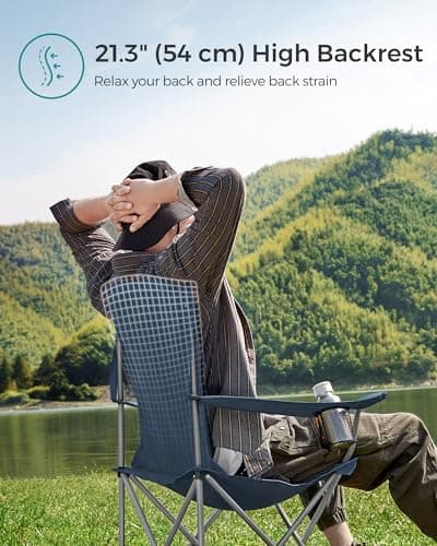 SONGMICS Set of 2 Folding Camping Chairs, Max. Load Capacity 150 kg — view 4