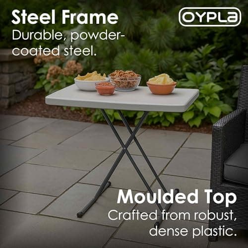 Oypla 2.5ft 76cm Folding Heavy Duty Outdoor Trestle Party Garden Table — view 3