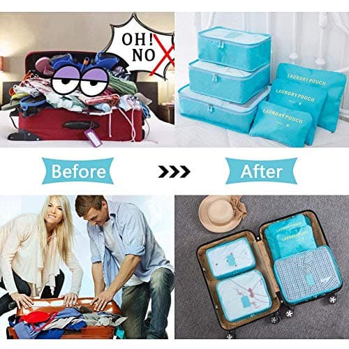 Vicloon Multifunction Packing Cubes - 8 PCS Organizer Packing Bags for Suitcase, Luggage Packing Organizers with Shoe Bag, Travel Storage Accessories — view 5