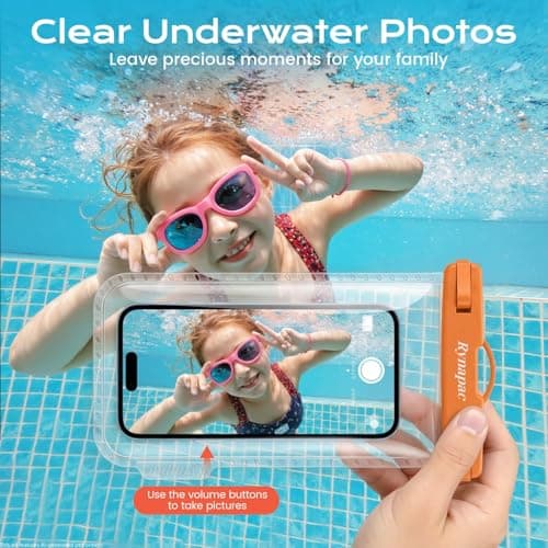 Rynapac [Up to 8.5" Waterproof Phone Pouch, 2 Pack IPX8 Cellphone Dry Bag — view 4