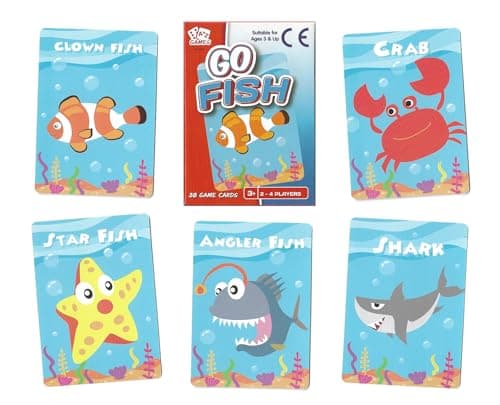 A-Z Go Fish Card Game | Travel Games for Kids, Kids Card Games - 38 Game Cards for 2-4 Players