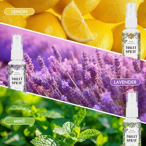 Scent-Hi Toilet Spray 3 Pack, Lavender, Linen & Mint Scented Bathroom Spray — view 4